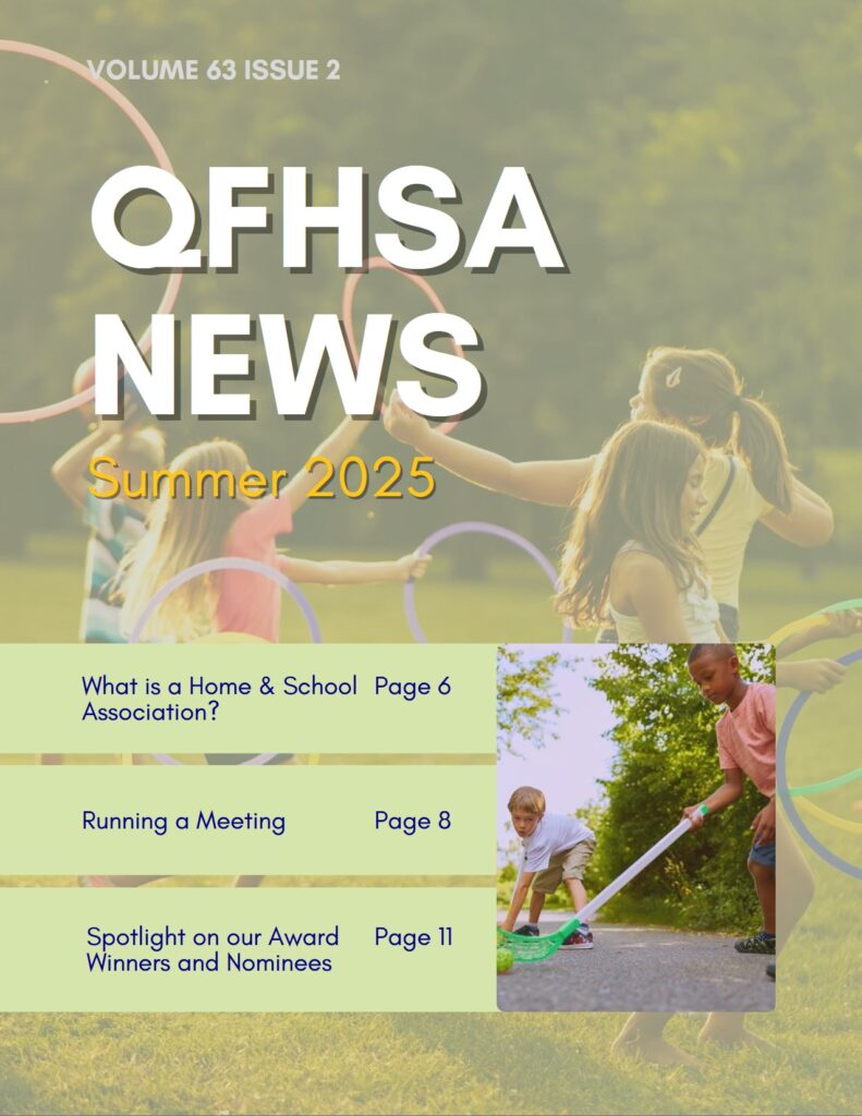 QFSHA Summer newsletter - kids playing with hoops