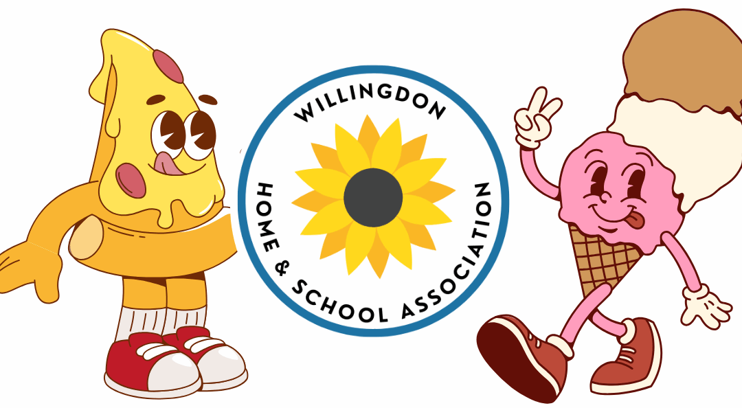 Pizza slice and Frozen Yoghurt