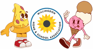 Pizza slice and Frozen Yoghurt