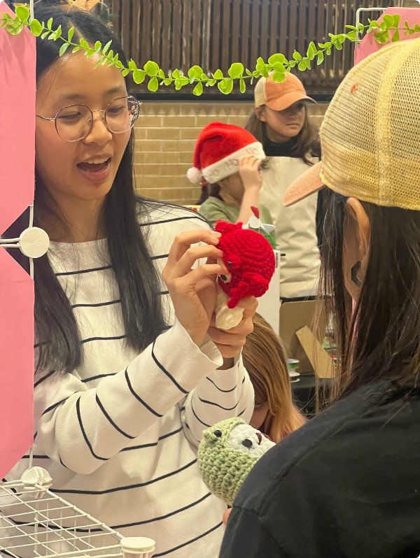 Nayan Makes, Willingdon Alumni, joined us again this year with her adorable crochet creations.